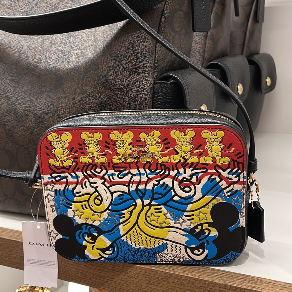 Coach Disney Mickey Mouse X Keith Haring Mini Camera Bag
Gold/Chalk Black Multi - Picture 13 of 16